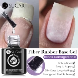 UR SUGAR 7ML Gel Funcional Base De Borracha De Fibra LED/UV Embebido Em Semi Permanente Pregos Mais Grossos