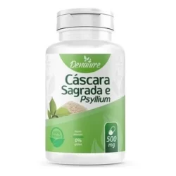 Cascara Sagrada Com Psylium 500mg 100 Cápsulas Denature