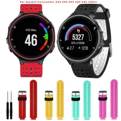 Para Garmin Forerunner 220/230/235/620/630/735xt/S20 S5 S6 Pulseira De Relógio De Substituição
