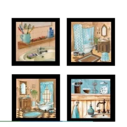 Kit quadrinhos decorativo para banheiro lavabo 20x30