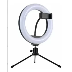 Anel Ring Light 8 Pol + Tripé De Mesa + Suporte Cel Video FANG