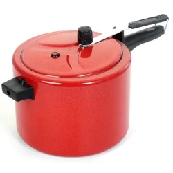 1 Panela de Pressão Aluminio 10 Litros Vermelha Segurança Imetro