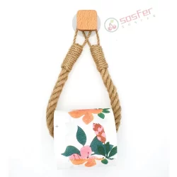 SOSFER Hemp Porta-Rolo De Corda Papel Combinado De Algodão Sem Furo