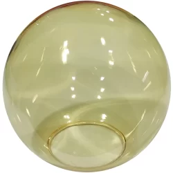 Globo Bolinha Vidro de Primeira Âmbar Liso Sem Colar 04,7x10