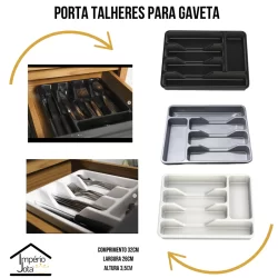 Organizador / Porta /Separador de Talher com Divisões para Gaveta