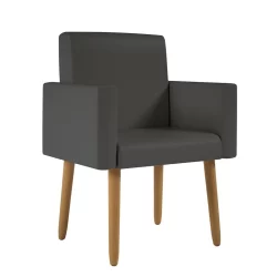 Poltrona Decorativa Cadeira Escritório Courino Black Friday