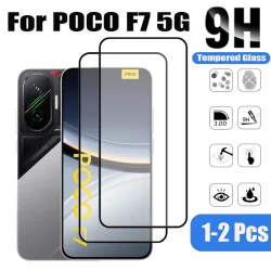 1-2 Pçs POCO F7 5G Película De Vidro Temperado Para Xiaomi X7 Pro Ultra C65 X6 M6 X5 4G 5G 9D Filme De Proteção