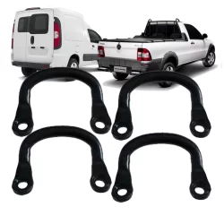 Kit 4 Ganchos Lateral Interno Caçamba Nova Fiorino 2013 A 2021 Strada 1997 A 2021