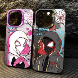 Capinha Capa de Anti queda fosco Padrão Homem-Aranha Aplica-se a IPhone XR 11 12 13 14 15 16 PRO MAX 14 15 16 PLUS