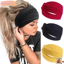 MAGICO Faixa De Cabelo Esportiva Larga 10 Cores Acessórios De Corrida Esticada