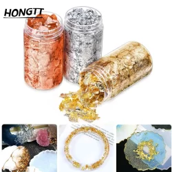 200 Ml Folha De Prata De Ouro Decorativo Molde De Resina De Enchimento Jóias Fazendo Novo 5g