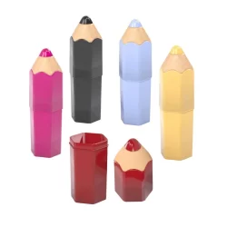 Kit 5 Organizadores Lápis 3D Lúdico Mesa Porta Objetos Porta Treco Plasútil