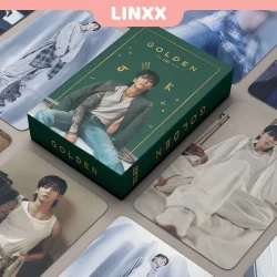 LINXX 55 Pcs Jungkook GOLDEN Álbum Ouro Lomo Card Kpop Photocards Série Cartões Postais