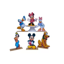Kit Display de Mesa 6 Peças Para Festa Turma do Mickey MDF