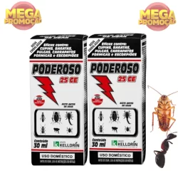 Kit 02 Veneno Barata Formiga Cupim Pulgas Carrapato e Escorpião Poderoso 25 CE 30 ml - ENVIO IMEDIATO