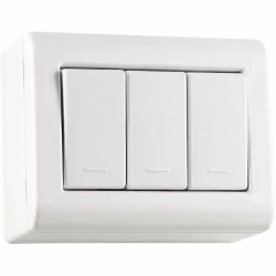 Caixa de Sobrepor com 3 Interruptores Simples 10 A 250 V - Tramontina LizFlex Branca