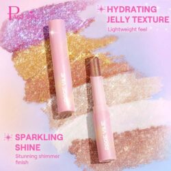PÁGINA VINE Multifuncional Crystal Jelly Highlighter Sombra Stick Super Brilhante Multicolor Sombra Marcador Lip Gloss