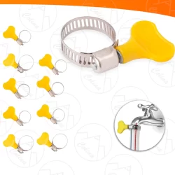 Kit 10 Abraçadeiras Borboleta De Mangueira Regulável Aço Inox