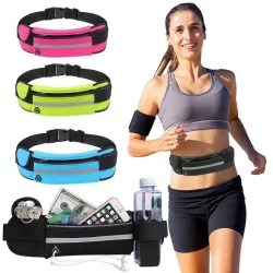 Pochete Esportiva Ajustável Impermeável Para Celular Com Saída Para Fone De Ouvido E Esportes Em Geral.