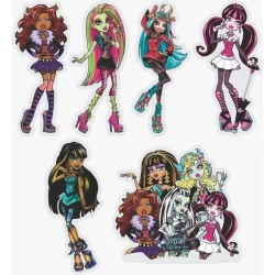 Display de Mesa Kit 6 Peças Para Festa Monster High MDF