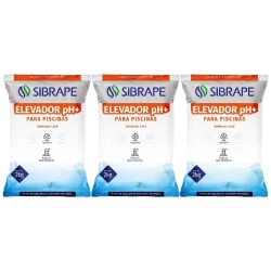 Kit 3x Elevador De Ph Para Piscina Barrilha Sibrape 2 Kg