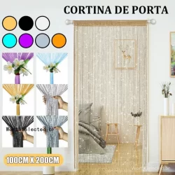 100 x 200cm Cortina Da Porta De Cordas Divisória Painel De Janela De Franja Simples Cortinas De Casamento Em Casa Decoração De Festa
