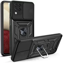 Para Samsung Galaxy A12 Caso Anel Titular Armadura À Prova De Choque Coque A12 M12 F12 A 12 Lente Da Câmera Proteção Fundas