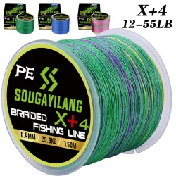 Linha De Pesca Sogayilang 4X PE 150M Trançada Multifilamento Resistente Ao Desgaste 5.6kg-25.3kg , Adequada Para Água Do