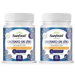 KIT 2 UN - OROTATO DE LITIO 10MG 60 CAPS SUNFOOD CLINICAL
