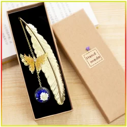 Marcador De Penas De Metal Chinês Butterfly Bookmark , Aniversário , Presente De Natal Para Mulheres Leitoras , Amantes De Livros