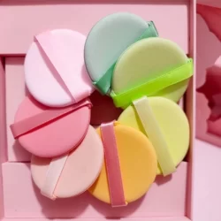 Kit Com 4 Esponjas Para Maquiagem Com Suporte Para Dedo Acolchoada Em Diversos Formatosliligirl