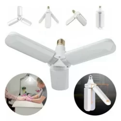 Lâmpada com 3 Pétala Bulbo LED 45W Dobrável Ajustável Luminária Fan Bivolt