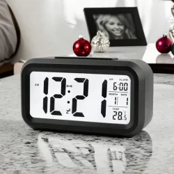 Relogio Digital de Mesa Moderno Retangular com Led