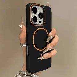Luxo Sem Fio De Carregamento Casos De Telefone Para iPhone 12 13 14 15 16 Pro Max Plus Fosco Magnético Pára-Choques Capa