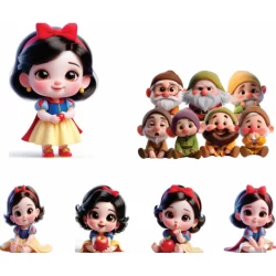 KIT DE DISPLAY EM MDF TEMA  BRANCA DE NEVE BABY IA 1 FN1