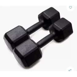 PAR HALTER SEXTAVADO DE 4KG FERRO FUNDIDO PARA TREINO E MUSCULAÇÃO