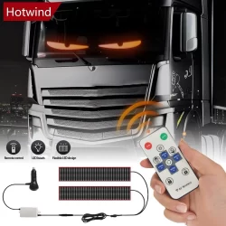 HOTWIND Diabo Olho LED Caminhão Carro Pixel Painel Luz Controle Remoto Macio Dobrável Iluminação Graffiti Rolagem Para P