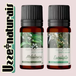 kit 01 Óleo de Melaleuca + 01 Óleo de Eucalipto 20ml cada Uzze+naturais