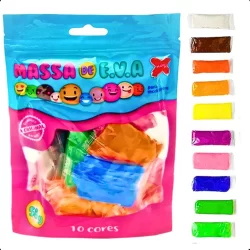 Massa EVA para Artesanato 50g Make+ – Pacote com 10 Cores
