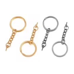 argola italiana achatada - dourada - prata - 25mm mais pitão 100 peças