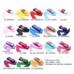 Fita Gorgurão 15mm x 10 metros Número 03 Laços Artesanato Costura Criativa Presente