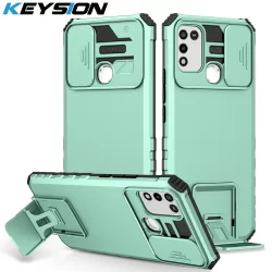 KEYSION Capa À Prova De Choque Para Infinix Hot 11 Play Push Pull Camera Proteção Ao Vivo De Celular 10