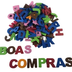 Alfabeto Movel Em Eva  Pacote Com 570 Letras Com Cores Sortidas