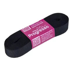 Fita Gorgurão Progresso 15mm nº3 - 10m Cor 219 Preto - 1un
