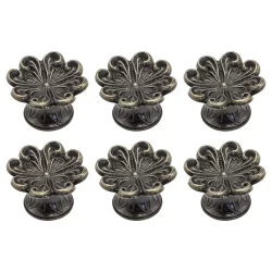 6 Puxador De Comoda Flor Capri Gaveta De Moveis Coloniais