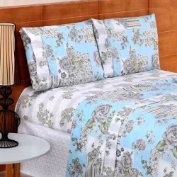 Lençol Queen 2,20m x 2,40m de Cobrir Superior Linha Charme Lindas Estampas Para Cama Box