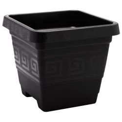 7 Vasos Quadrados Grandes Preto 18 Litros
