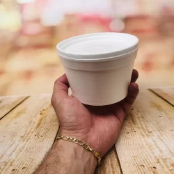 20 Pote De Isopor 473 ml término COM TAMPA Darnel 16 Oz para açaí sorvete caldos quente ou frio