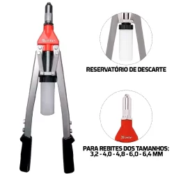 Rebitadeira Manual Profissional Alicate Rebitador Mtx