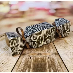 10 Caixa Bombom safari zebra Caixa Bala Surpresa Doces 8.9